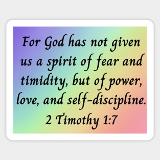 Bible Verse 2 Timothy 1:7 Sticker